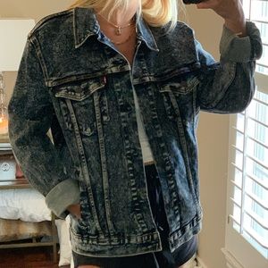 LEVI'S Ex-Boyfriend Dark Wash Denim Trucker Jacket